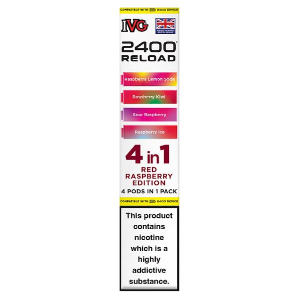IVG 2400 Reload 4 in 1 Red Raspberry Edition Pods