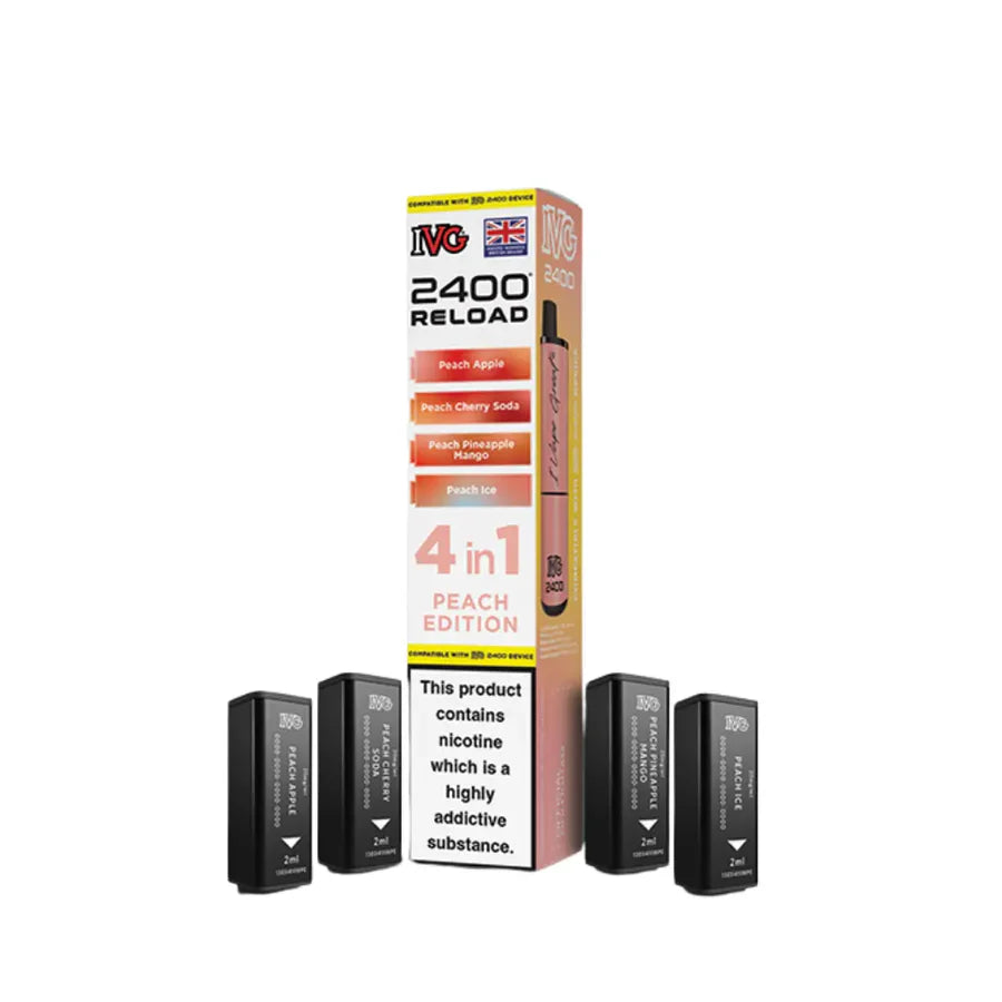 IVG 2400 Reload 4 in 1 Peach Edition Pods