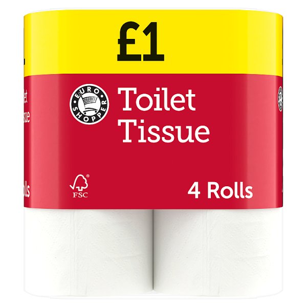 Euro Shopper Toilet Tissue 4 Rolls