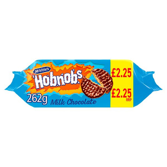 McVitie's Milk Chocolate Hobnobs 262g — Pack of 15