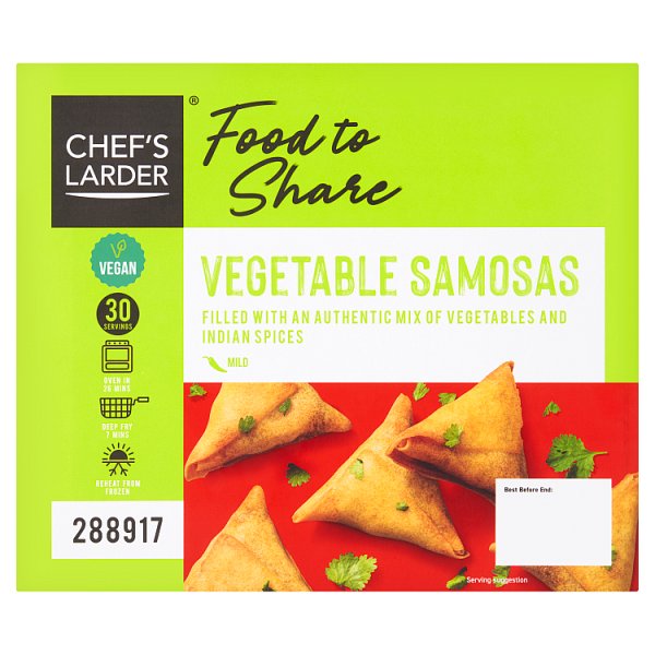 Chef's Larder Food to Share Vegetable Samosas 900g