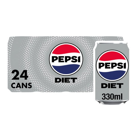 Diet Pepsi Cola Cans 24 x 330ml Cans