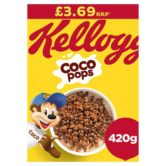 Kellogg's Coco Pops Breakfast Cereal 420g