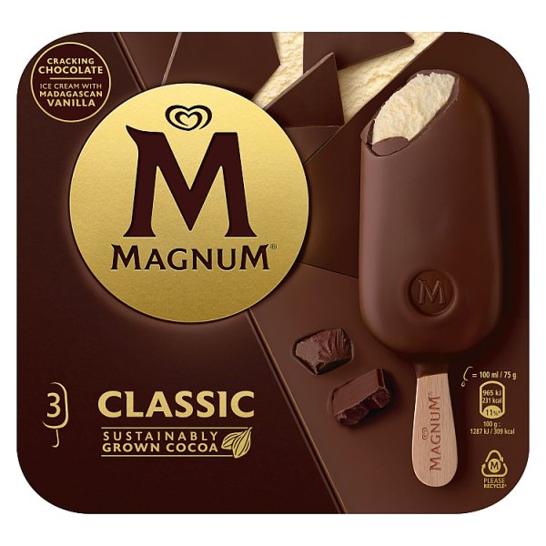 Magnum Ice Cream Sticks Classic 3 x 100ml