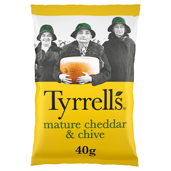 Tyrrells Mature Cheddar & Chive Crisps 40g