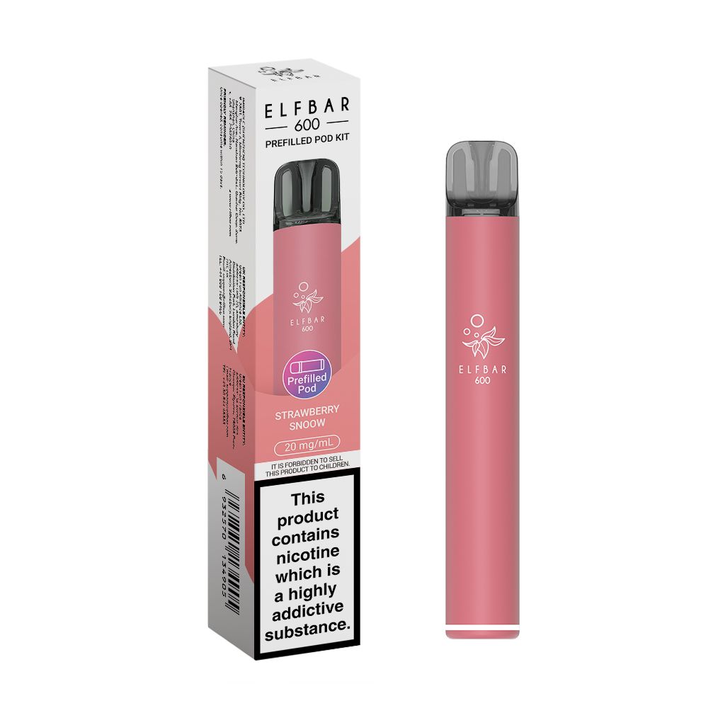 ELFBAR 600 Prefilled Pod Kit - 20mg - Strawberry Ice